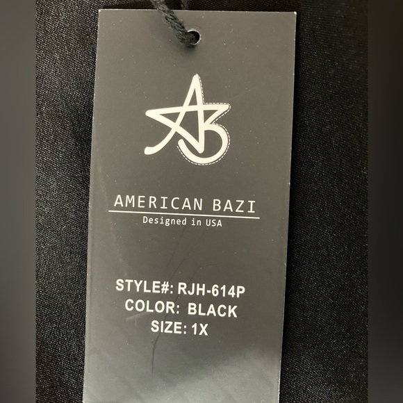 American Bazi Women’s Super Skinny High Rise Jeggings, 1X, Black, NWT, Cut Outs - Picture 7 of 10